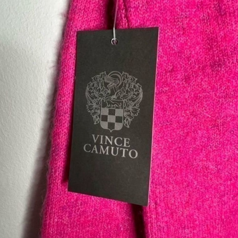 VINCE CAMUTO Oversized Weekend Vibes Sweater XS Hot Pink Crew Neckline - Picture 7 of 9